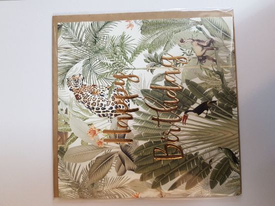 Picture of Card Birthday - Jungle pattern card