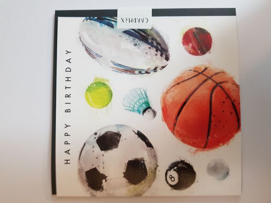 Picture of Card Birthday - Sports Balls card