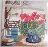 Picture of Card Blank -Red Flowers Card