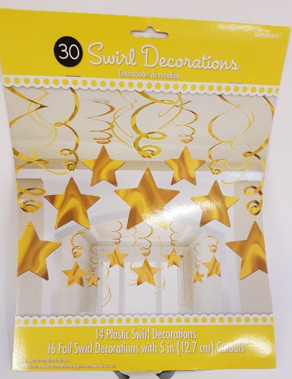 Picture of Gold star swirls