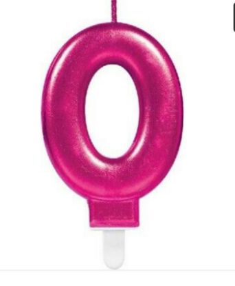 Picture of 0 Birthday pink candle
