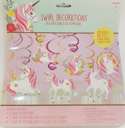 Picture of Swirls unicorn decorations