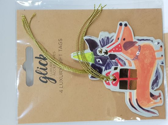 Picture of Gift tags Dog shaped assorted