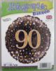 Picture of Q. 90th Gold & Black sparkle Balloon