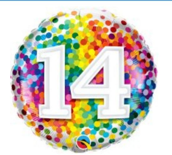 Picture of E. 14th Balloon rainbow  dots