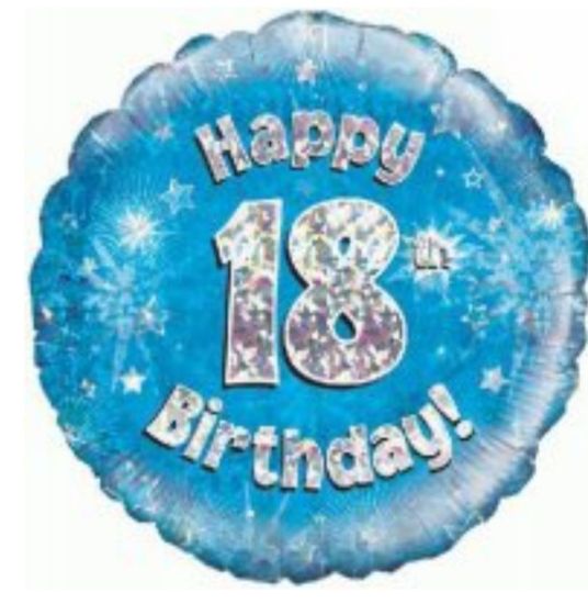 Picture of I. 18th balloon Holographic  blue