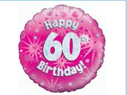 Picture of N. 60th balloon Holographic pink