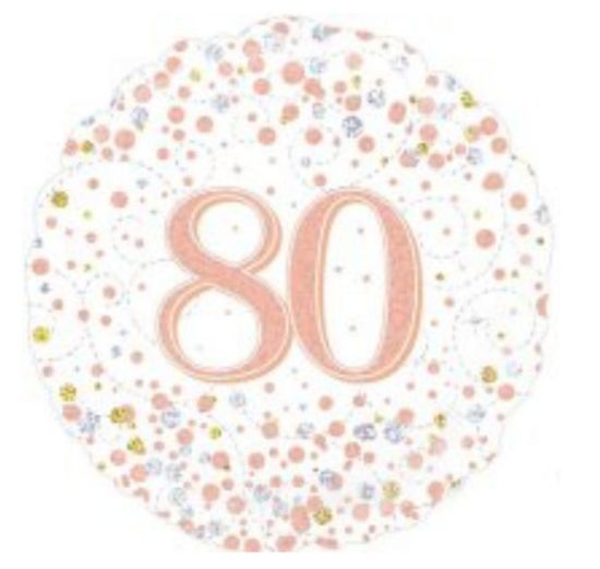 Picture of P. 80th Rose gold sparkle Balloon