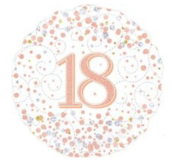 Picture of I. 18th Rose gold sparkle Balloon