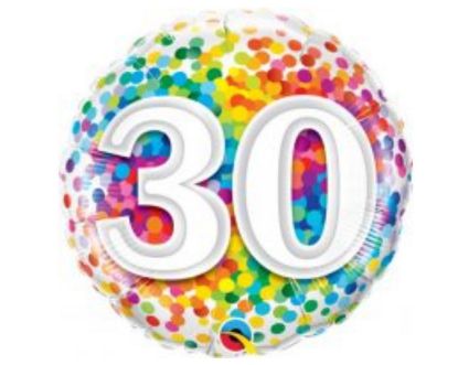 Picture of K. 30th balloon Rainbow dot