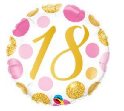 Picture of I. 18th balloon pink and Gold