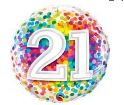 Picture of J. 21st balloon Rainbow dot