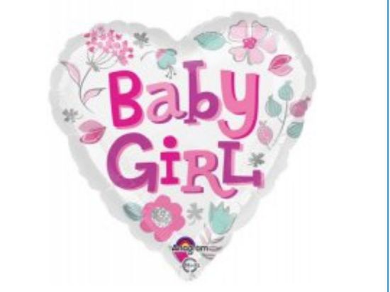 Picture of Baby Girl Heart shape Balloon