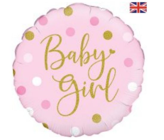 Picture of Baby Girl Pink and Gold Balloon