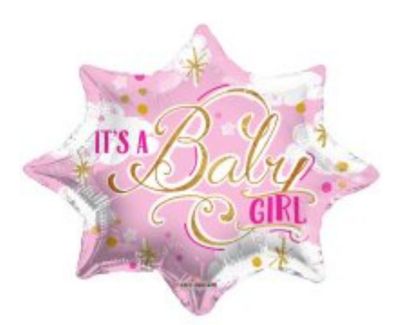 Picture of Baby Girl star burst Balloon