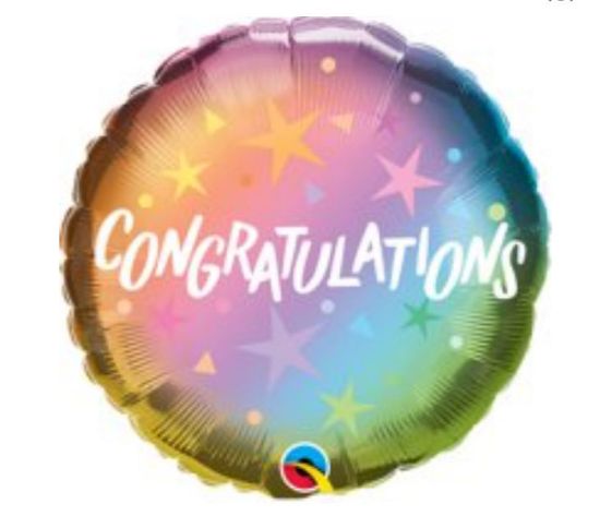 Picture of Congratulations rainbow design