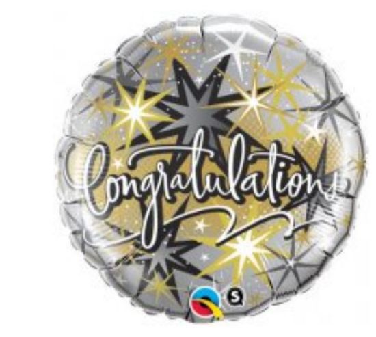 Picture of Congratulations gold and silver  design