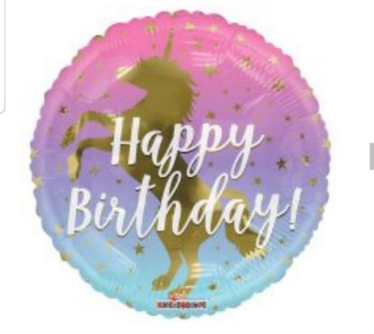Picture of Birthday Balloons- Unicorn