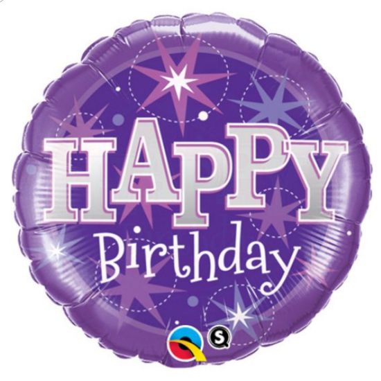 Picture of Birthday Balloons- Purple