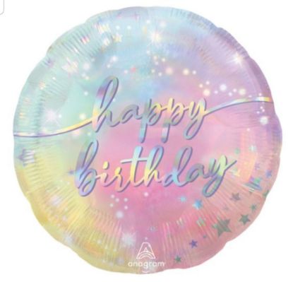 Picture of Birthday Balloons - pastle rainbow