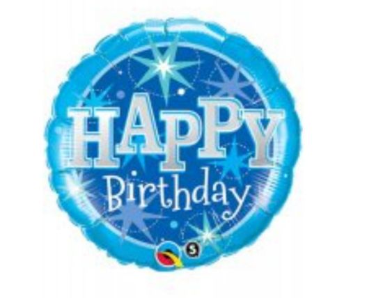 Picture of Supershape Happy birthday Blue Balloon