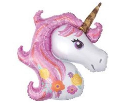 Picture of Supershape Balloon Unicorn Pink sparkle