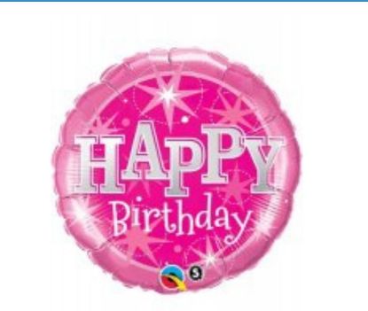 Picture of Supershape Happy birthday Pink Balloon
