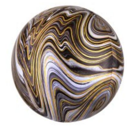 Picture of Orb - Marbled Black and Gold