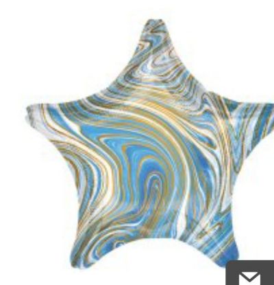 Picture of Marble Star- Blue and Gold