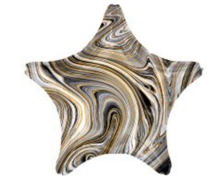 Picture of 18" Marble Star shaped balloons - Click to select colour
