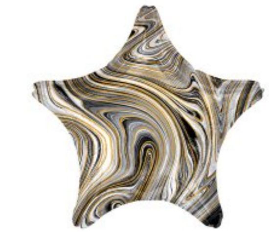 Picture of 18" Marble Star shaped balloons - Click to select colour