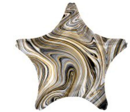 Picture of Marble Star- Black and Gold