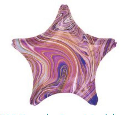 Picture of Marble Star- Purple and Gold