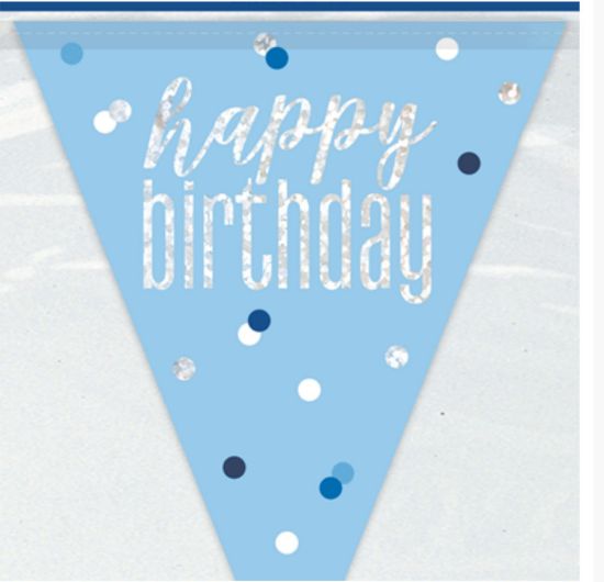 Picture of Bunting - Blue and Silver