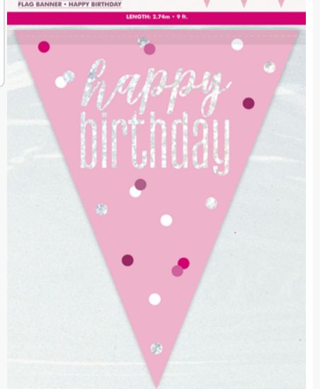 Picture of Bunting - Pink and holographic