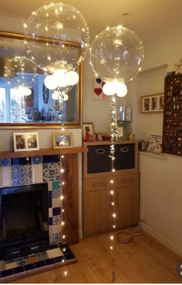 Picture of Single Clear bubble balloon with lights (per balloon) 