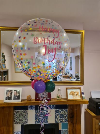 Picture of Clear Bubble printed Balloons 18 inch