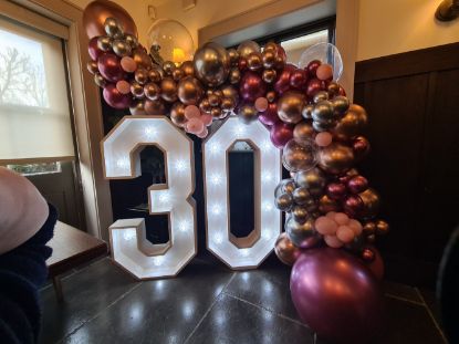 Picture of Number Lights with Balloon Arch