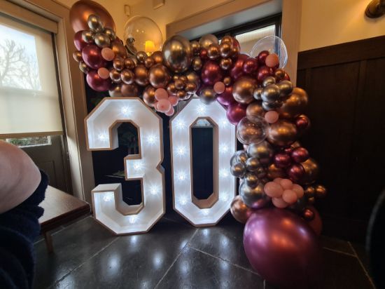 Picture of Number Lights with Balloon Arch